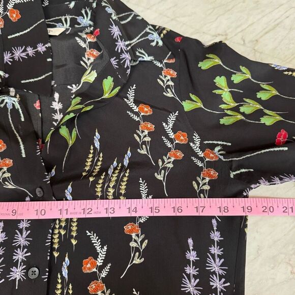 Tucker Vogue Fall 2018 collection 100% silk floral button down midi dress XS - Picture 8 of 11